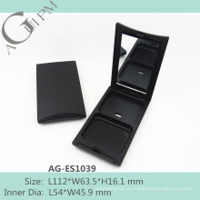 Caliente venta Rectangular compacto polvo caja con espejo AG-ES1039, empaquetado cosmético de AGPM, colores/insignia de encargo